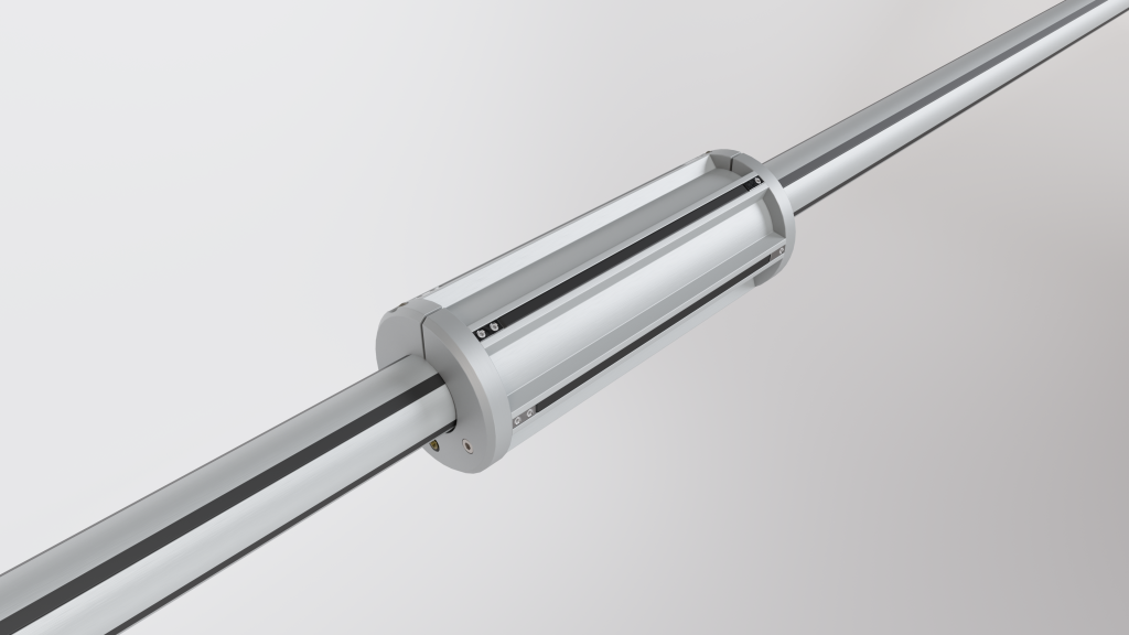 Detalle del adaptador de Ø69 a Ø150 mm sobre eje expansible neumático – EJEMATIC S.L.